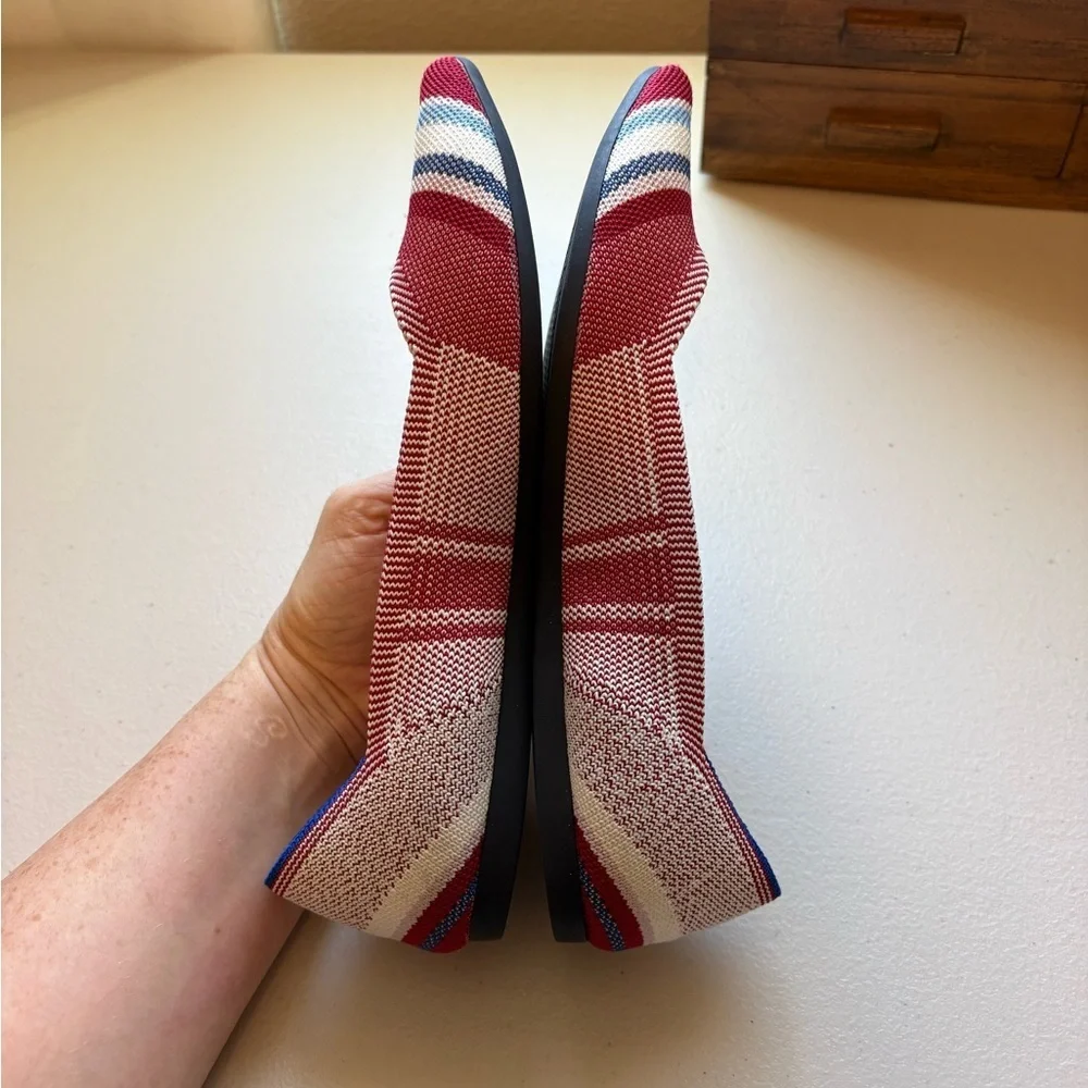 Rothy's Varsity Stripe Red Points size 8.5 - Picture 5 of 8